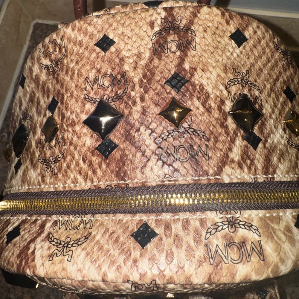 Mcmpython Embossed Studded Backpack Nwot - image 6